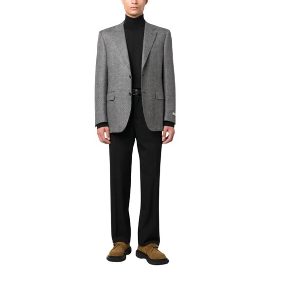 NWOT Canali Two Button Sport Coat Jacket Blazer Mens 52 L 42 Gray Wool Angora